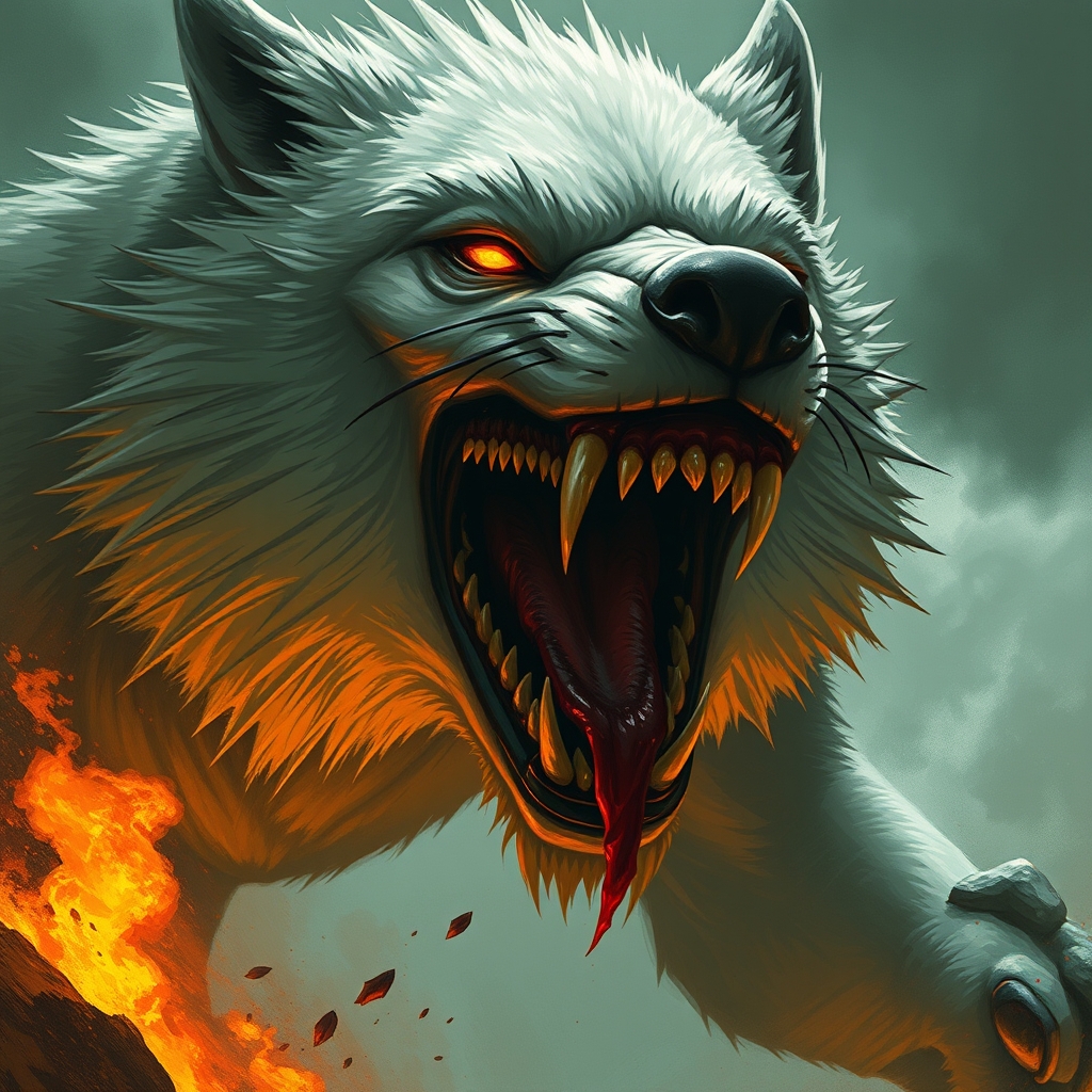 🐗🐗🐗🐗🐗🐗🐗🐗🦍🦍🦍🦍🦍🦍🧌🧌🧌🧟♀️☠️☠️☠️☠️یک گرگینیه بزرگ وحشت ناک با دندونهای تیز وخونی 15