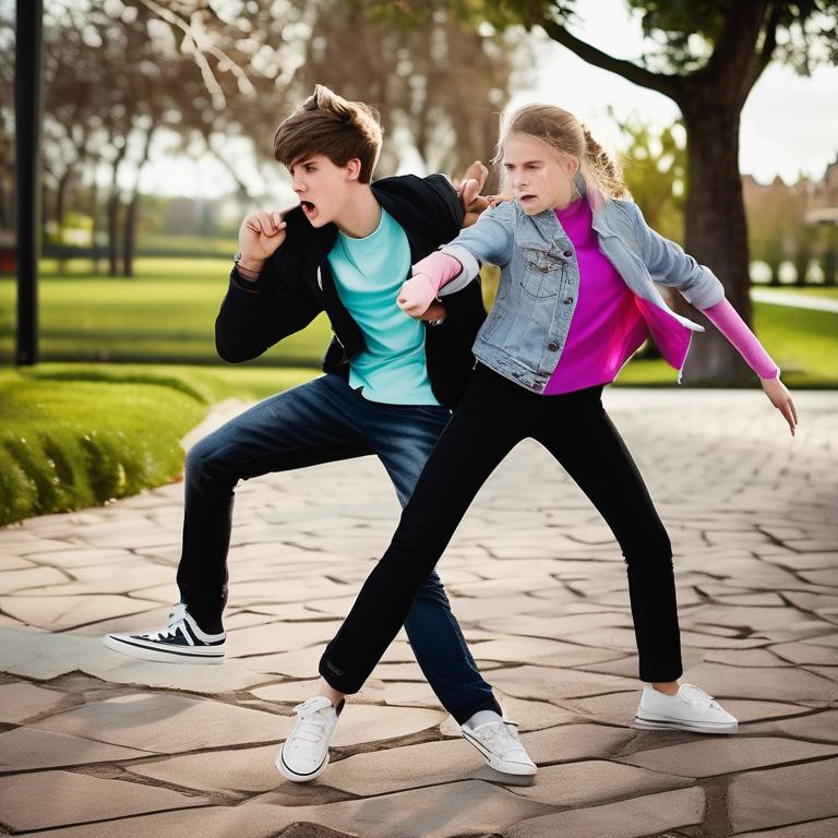 نوجوانان درحال دعوا1