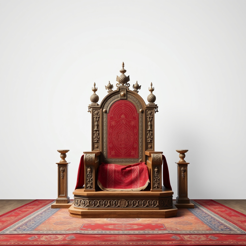 تختِ امپراتور ایران باستان پس زمینه سفید از روبرو22