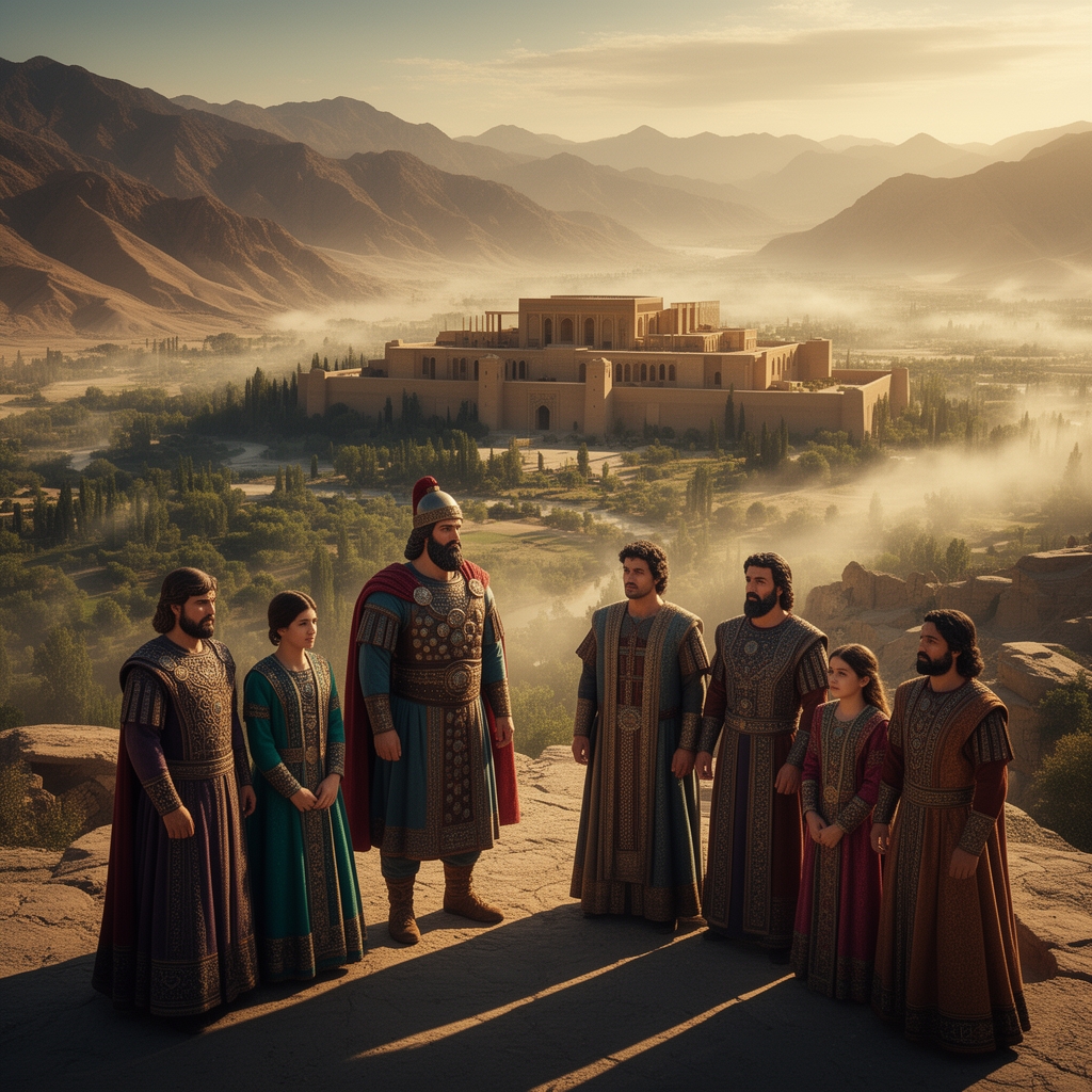 کوروش بزرگ در کنار خانواده اشدر ایران 2