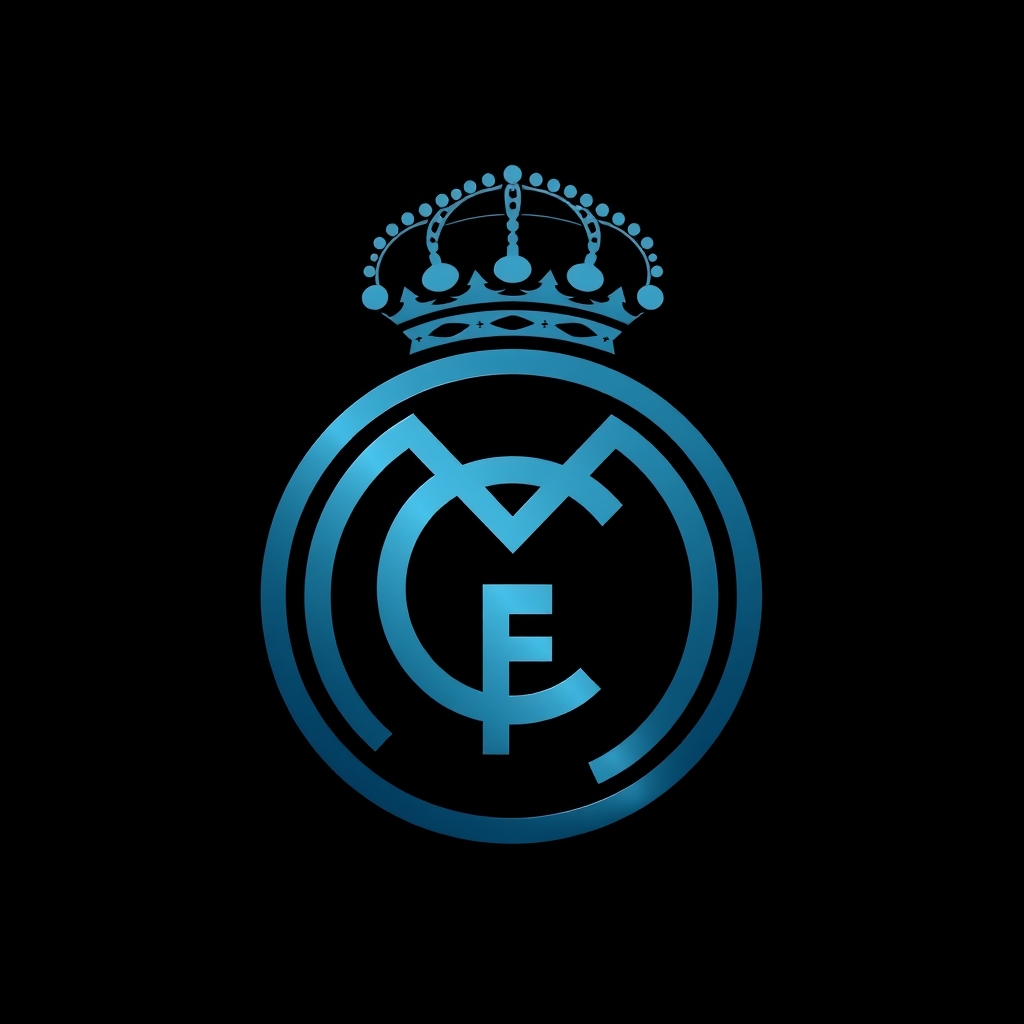 لوگو رئال مادرید در زمینه ای سیاه و خفن 5