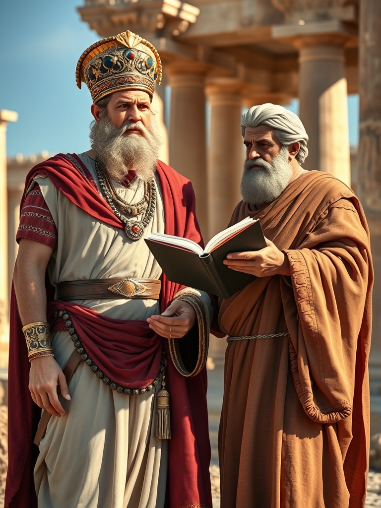 کوروش در کنار هرودوت ایستاده اسد و هرودوت سد در کتاب دارد 16