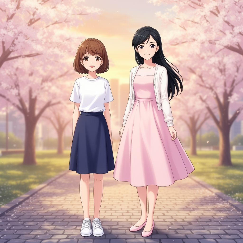 یک دختر با لباس های ساده  و یک دختر با لباس های زیبا2