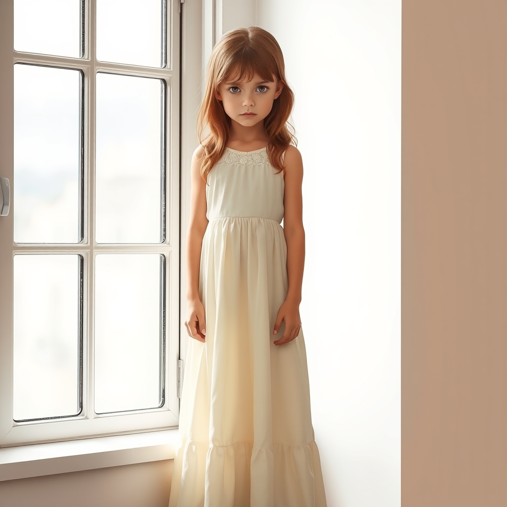 دختری زیبا با لباسی بلللللللند تا نوک پا و موهای زیبا در کنار پنجره ایستاده و بسیییییییار بسیار از زندگی ناراحت است
مخصوص پروفایل 10