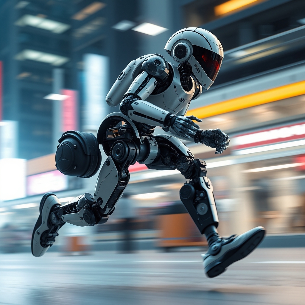 عکس یه ربات در حال دویدن خیلی سریع به پا ها دقت کن12