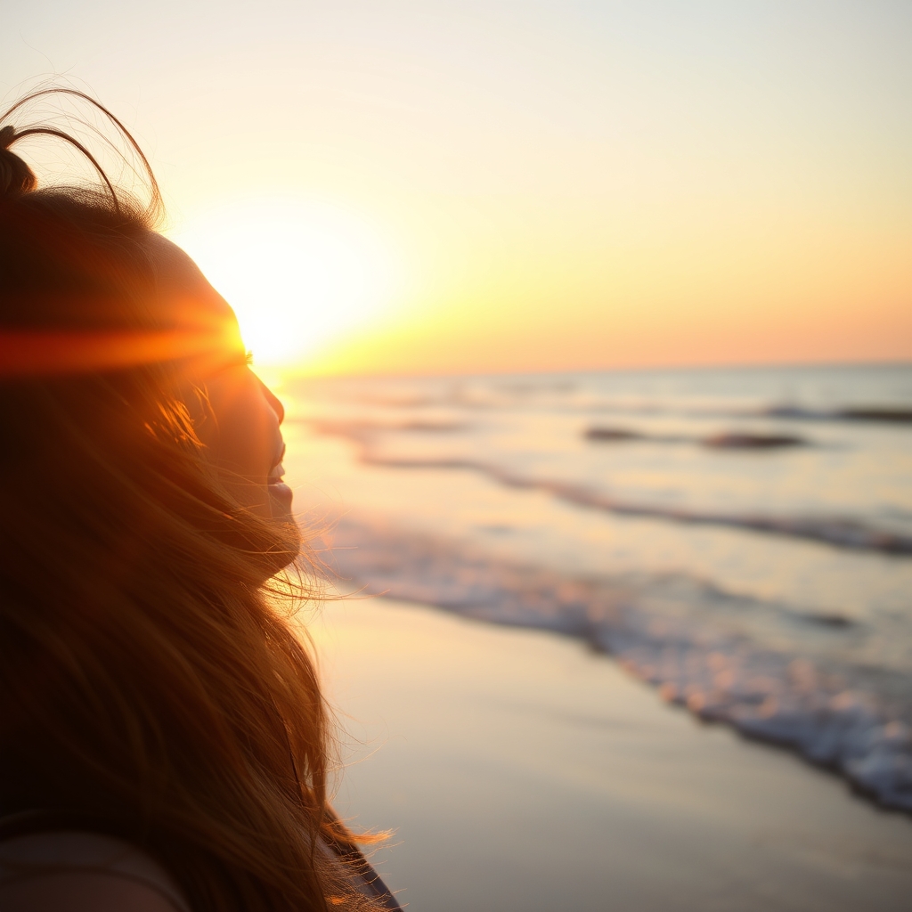 درکنارساحل به غروب خورشید خیره میشم
4