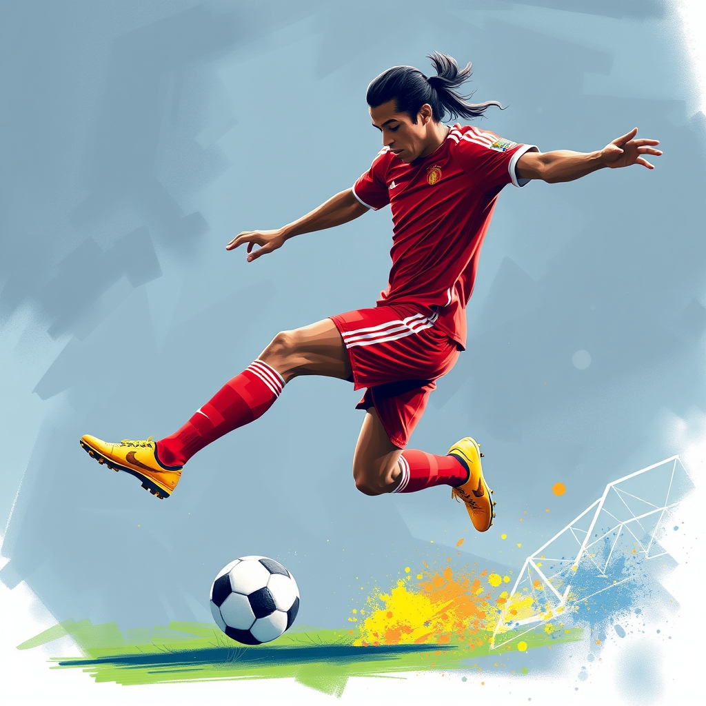 رونالدینیو در حال گل زدن10