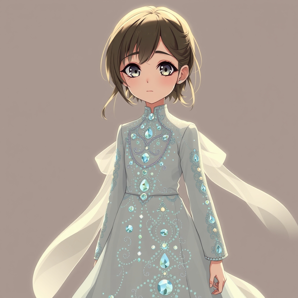 دختری با لباس شیشیه دوزی شده و بسیار زیبا 13