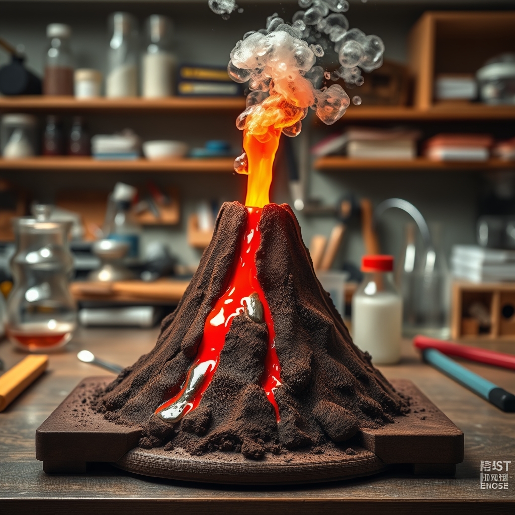 یه عکس از آزمایش آتشفشان دست‌ساز 22