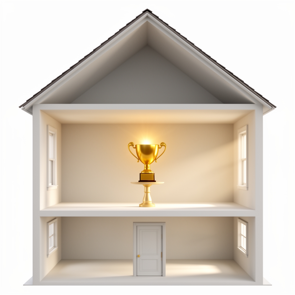 یک خانه بکش که در وسطش یک خانه درد که روی آن خانه یک جام طلایی و جود دارد0