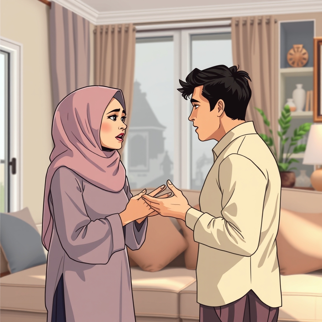 زوجین در حال مشاجره ، زن حجاب داره، خونه زیبا و وسایل شیک14