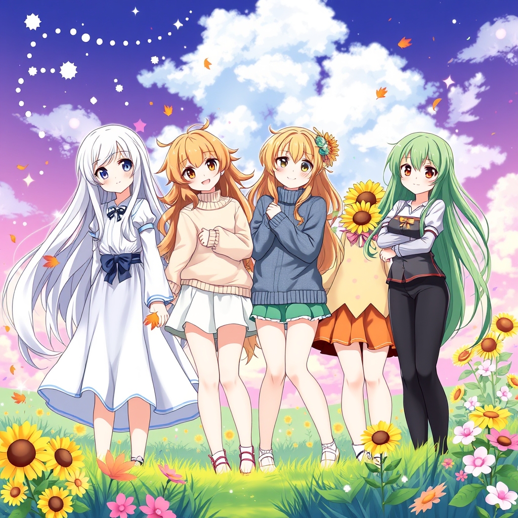 اگر زمستان ، پاییز ، تابستان و بهار دختر بودند .1