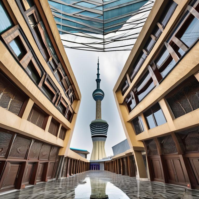 ترکیب برج میلاد و خانه ی سنتی 22