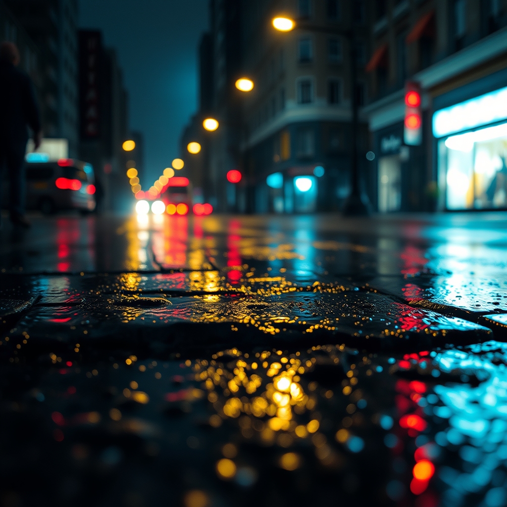 خیابانی خیس خورده از باران 6
