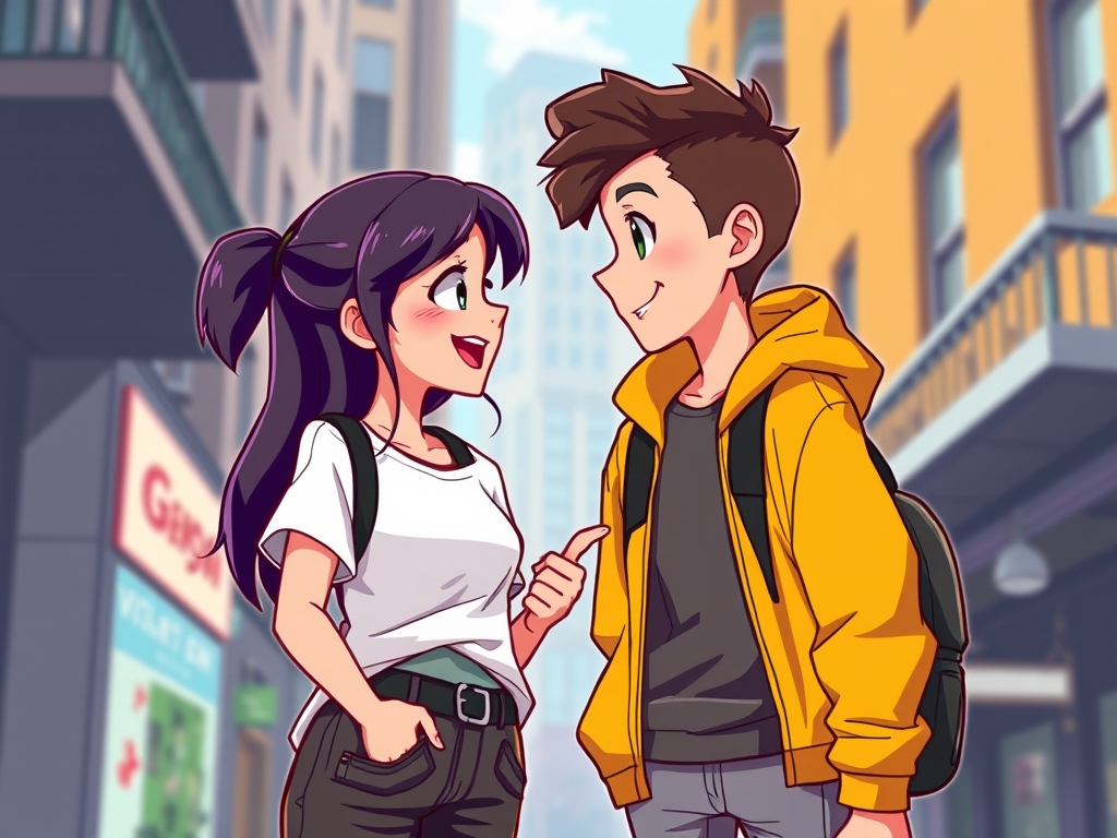 یک دختر و پسر در حال صحبت باهم 13