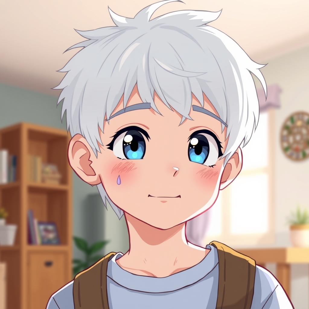 یه پسر بچه ۱۶ ساله با چشمای ابی و موهای سفید که خیییییییییییلی گوگولیه8