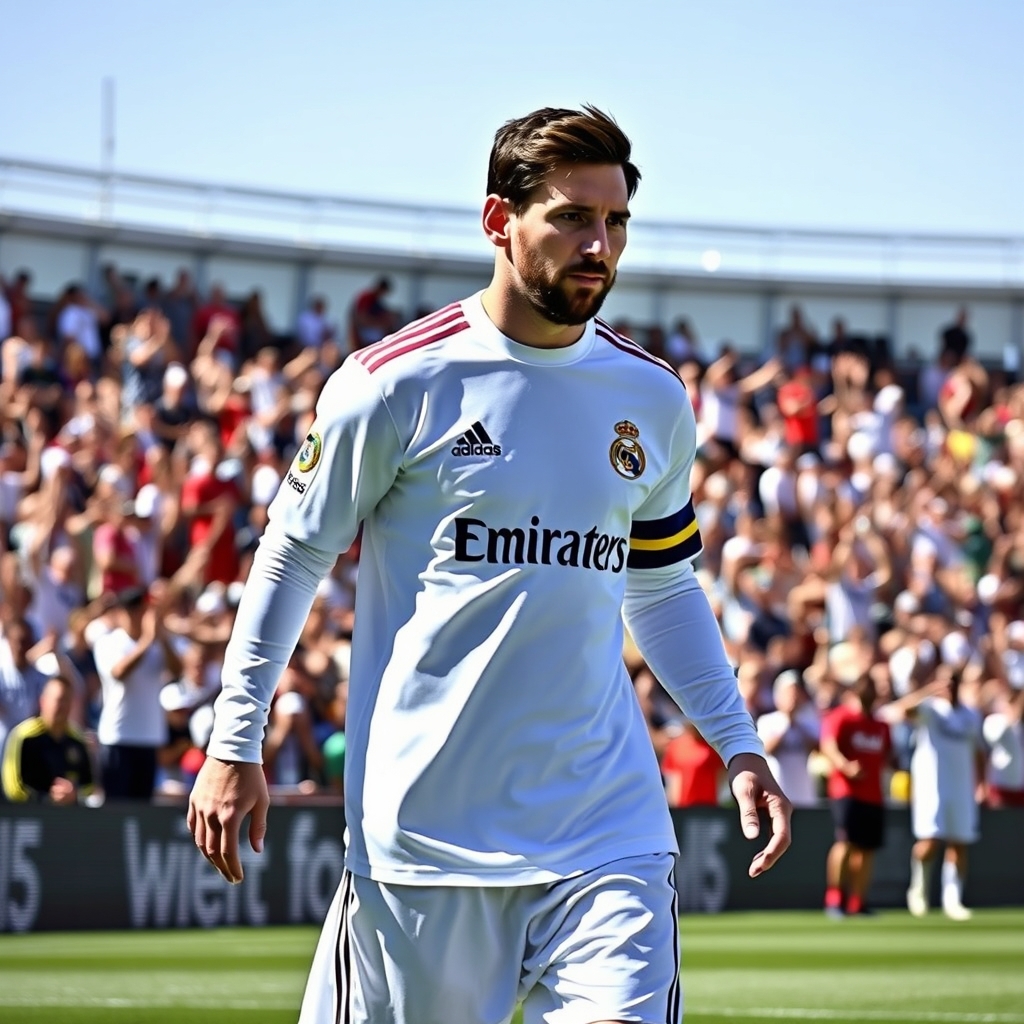 مسی با لباس رئال مادرید17