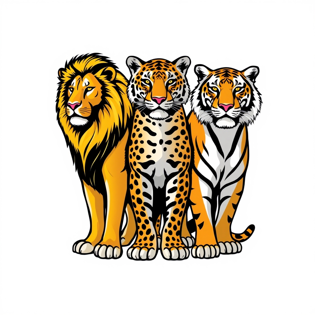 یک لوگو که شیر و پلنگ و ببر کنار هم هستند17