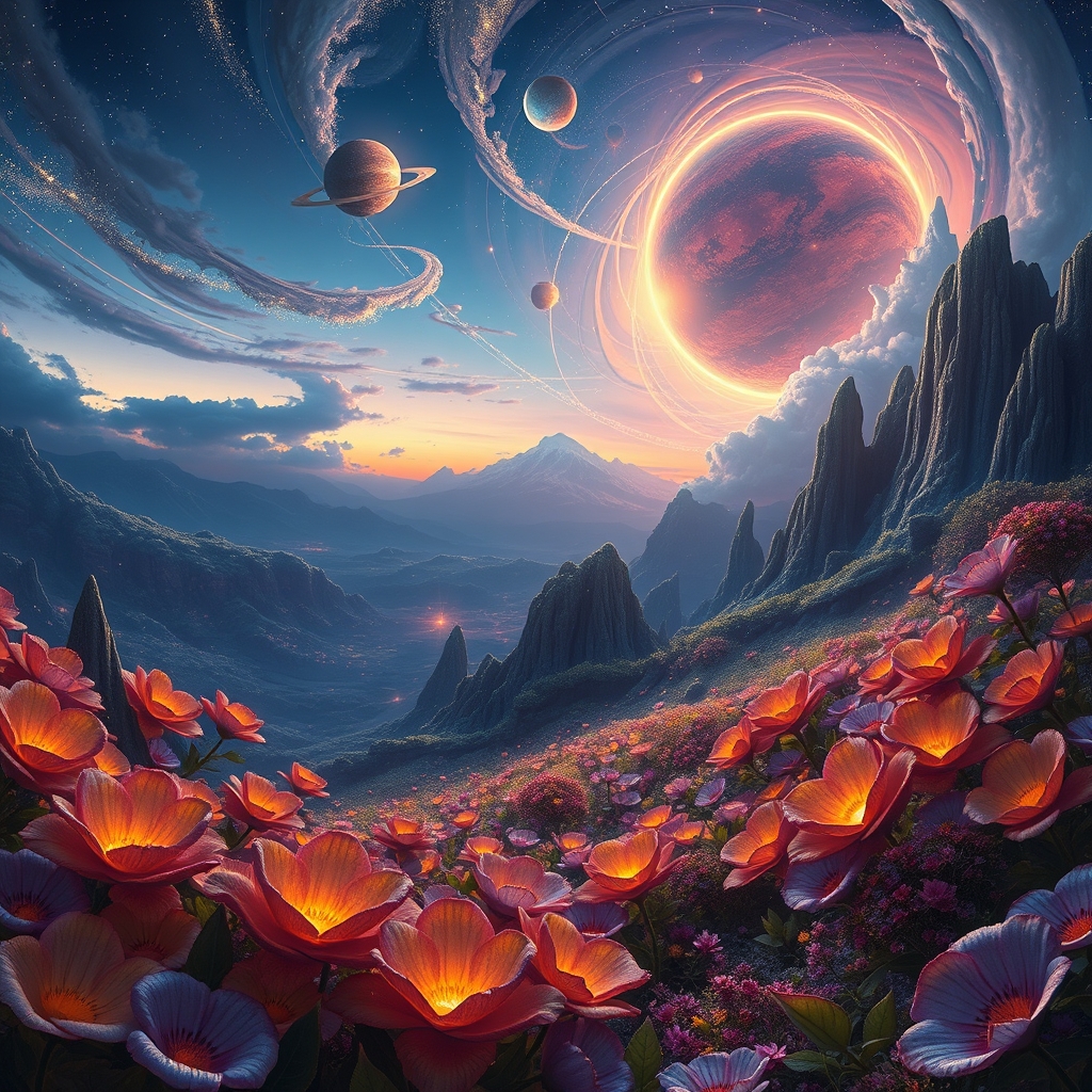 طبیعت زیبا با ظاهر شدن منظومه شمسی 
18