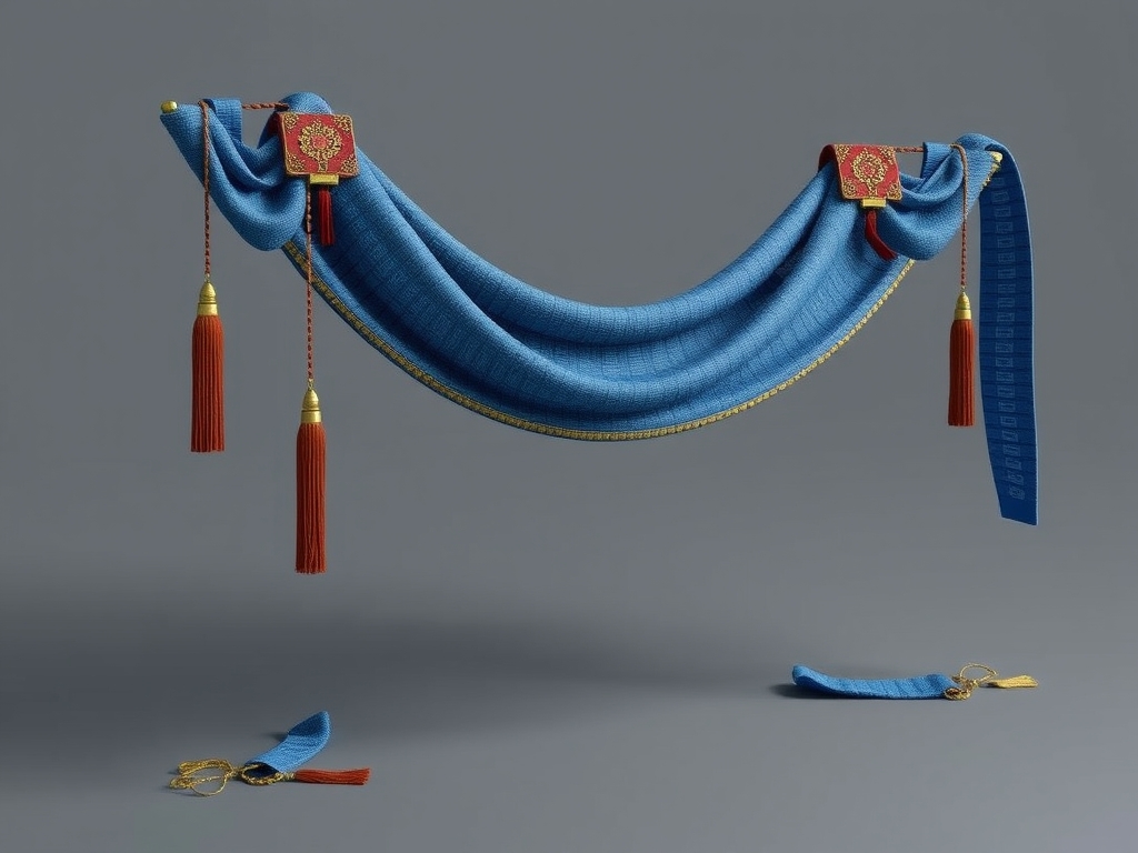 پارچه سوری سنتی ابی شکل
 3