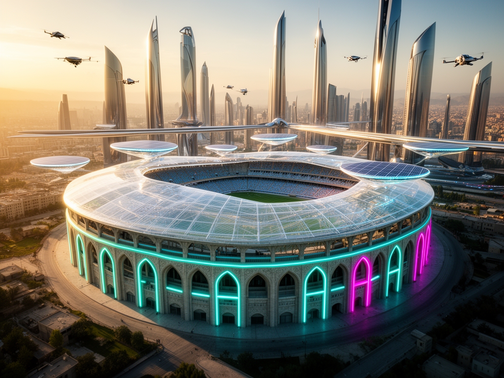 عکس ورزشگاه یادگار امام تبریز در هزار سال اینده نشان بده1