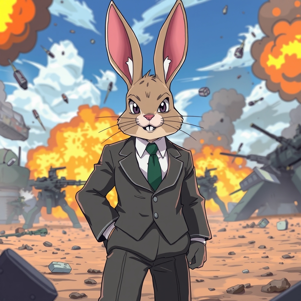 خرگوش انسان نما با کت شلوار در میدان جنگ 21