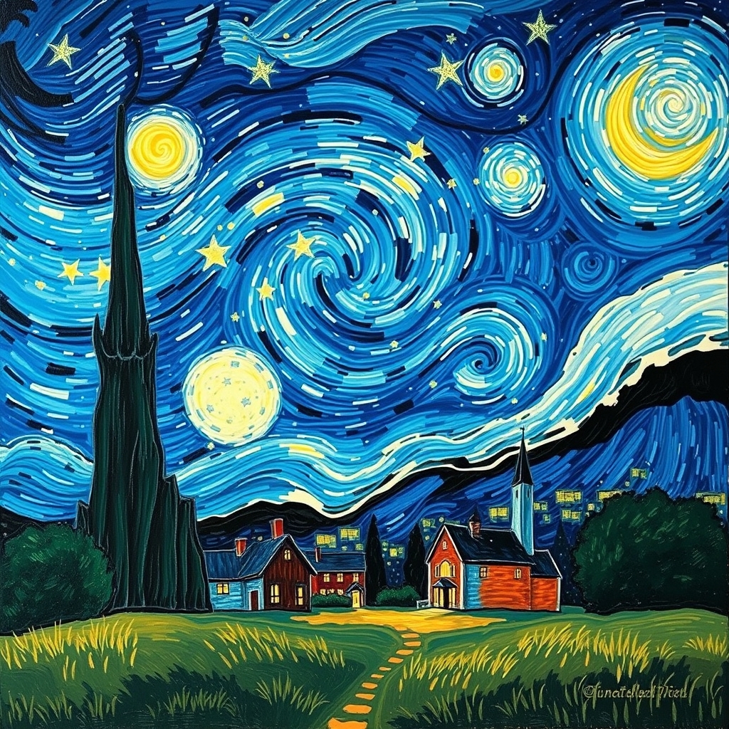 شب پر ستاره ونگوگ3