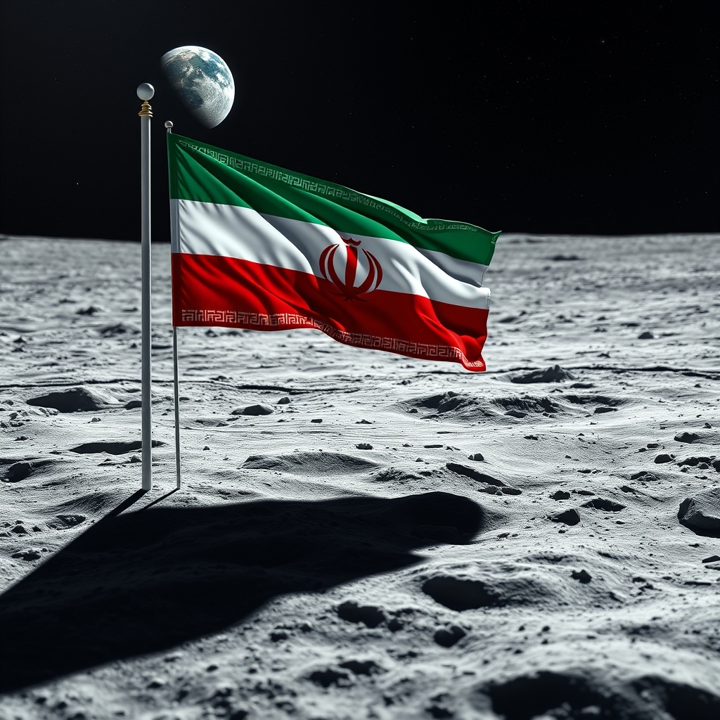 پرچم ایران روی کره ی ماه است17