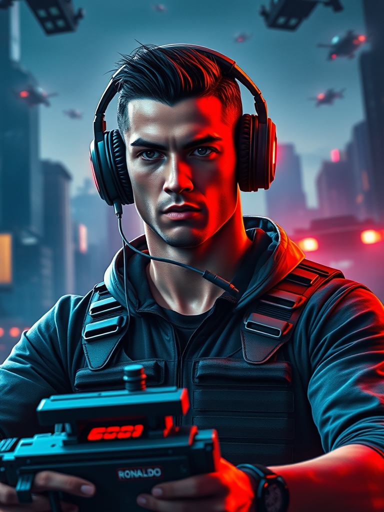 عکس رونالدو در بازی پابجی17