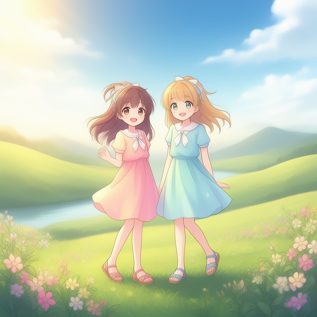 دو دوست ۱۰ساله دختر زیبا در مکانی زیبا0