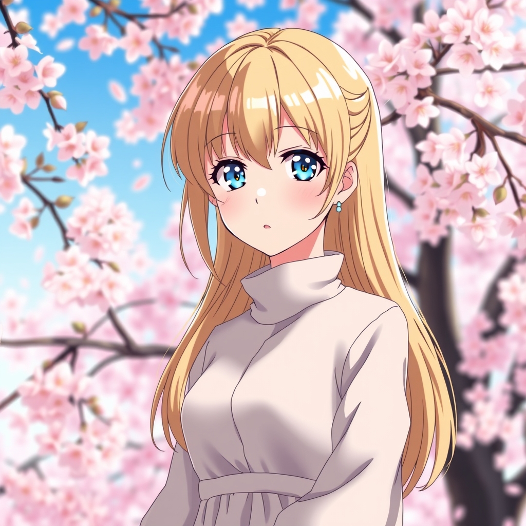 دختر مو طلایی
عکس انیمه ای دختر زیبا و جذاب با چشمان آبی
2