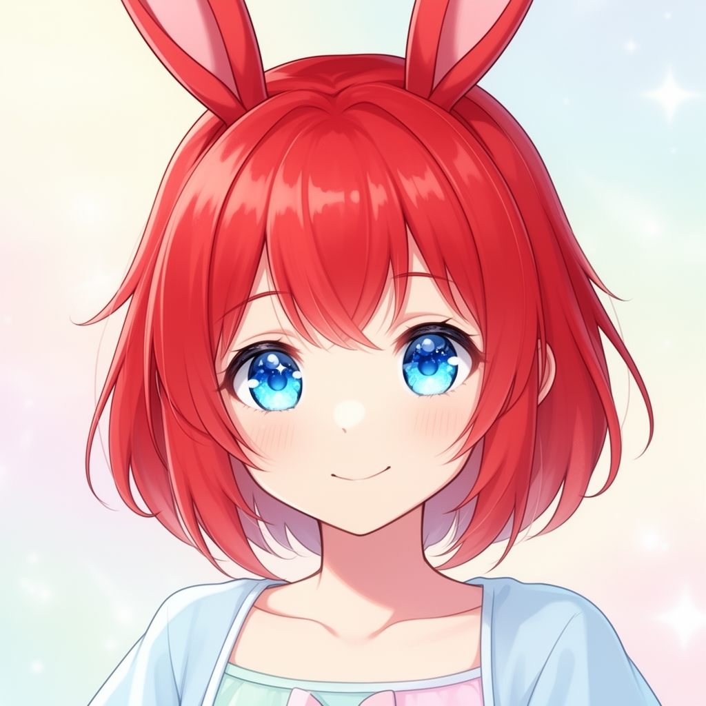 دختری با مو های قرمز و به مدل خرگوشی  و چشم های آبی درخشان5