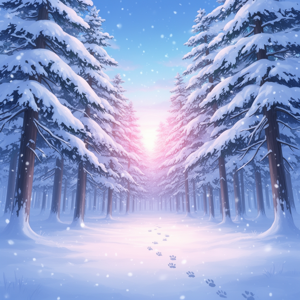 جنگل برفی زمستانی 0