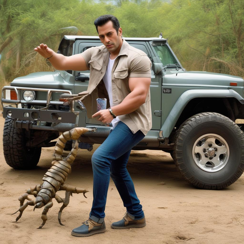 سلمان خان در حال کشتن اسکورپین 
7