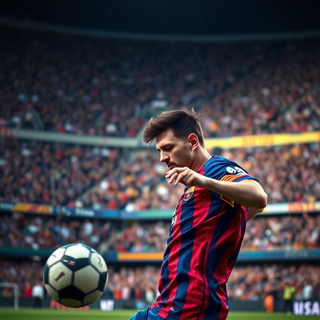 لیونل مسی در حال پنالتی زدن8