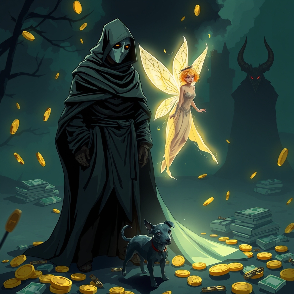 🌃🦹♂️🧚🏻♀️💰💵🐶😈14