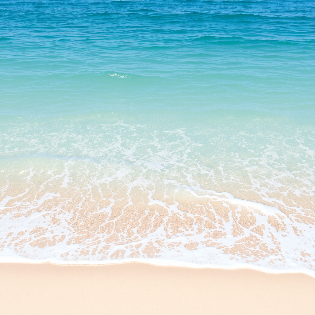 دریای آبی آرام با کمی موج بر ساحل شنی20