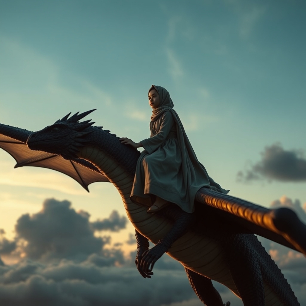 یک اژدها و یک دختر خیلی خیلی روی اژدها نشسته بود14