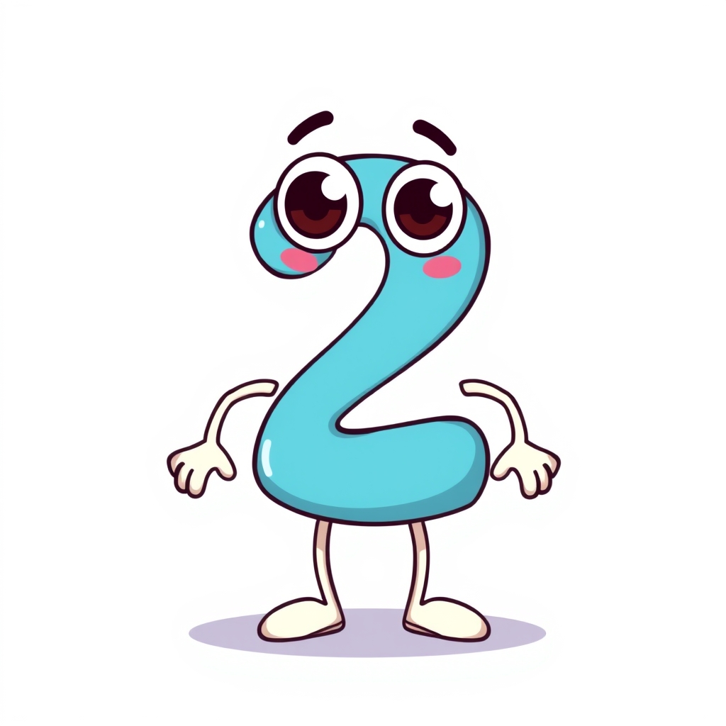 عدد ۲که دست و پا و چشم و دهن داره0