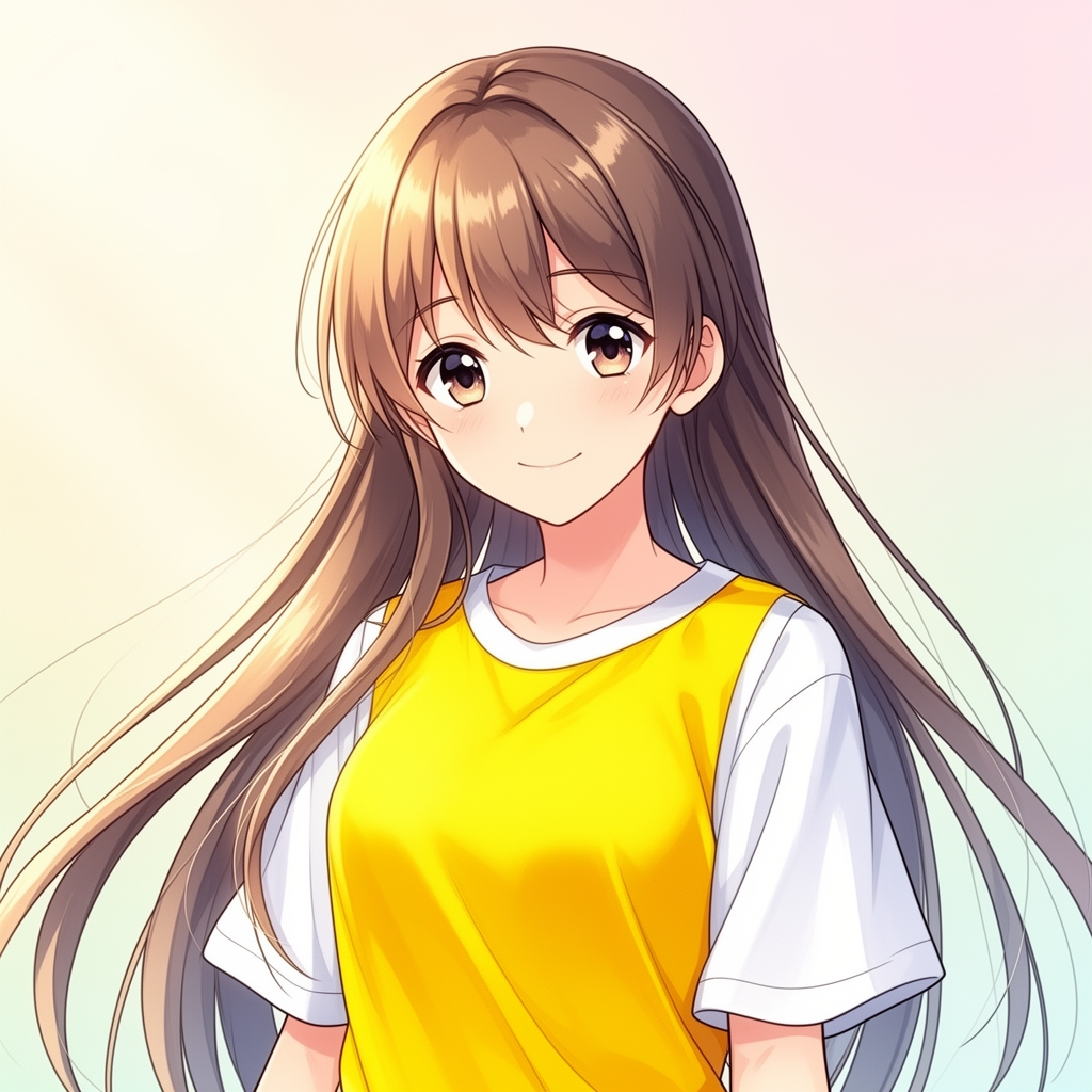 یهدختر خوشگل با موهای بلند با یه پیراهن زرد خوشگل با های سفید بیرون زده1