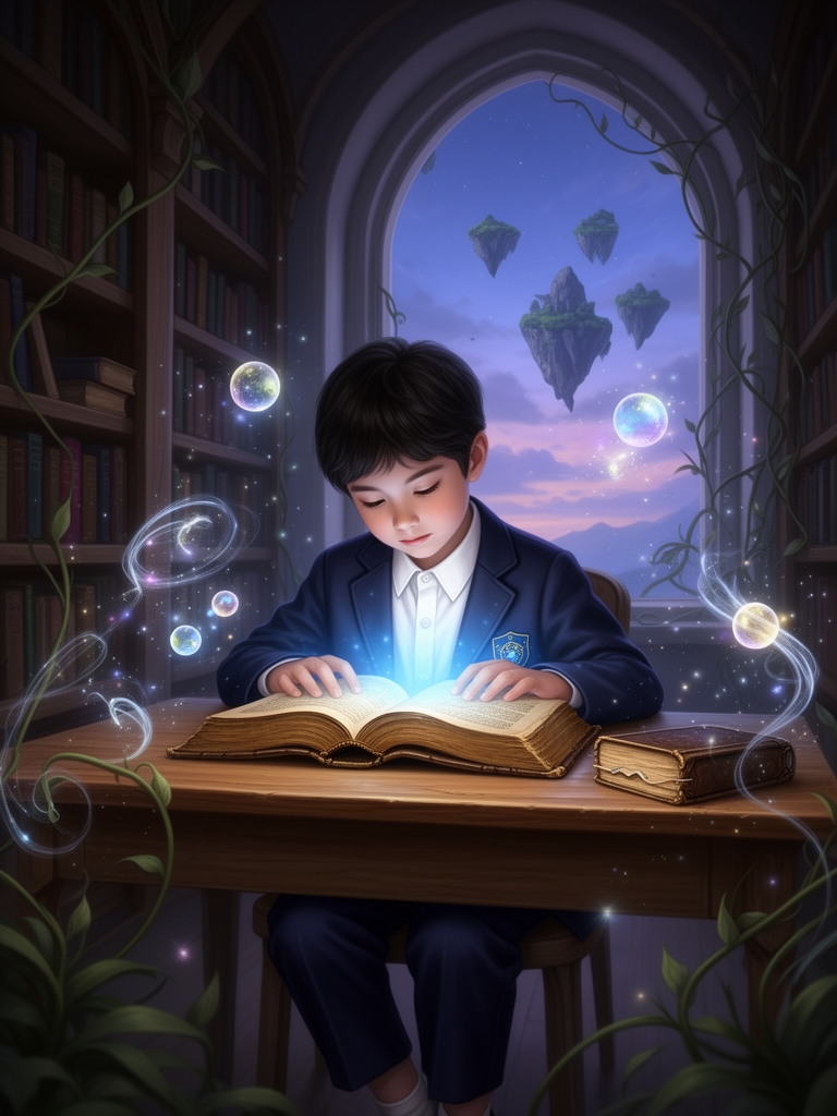 یه بچه مدرسه ای ۱۱ ساله که داره درس می خونه3