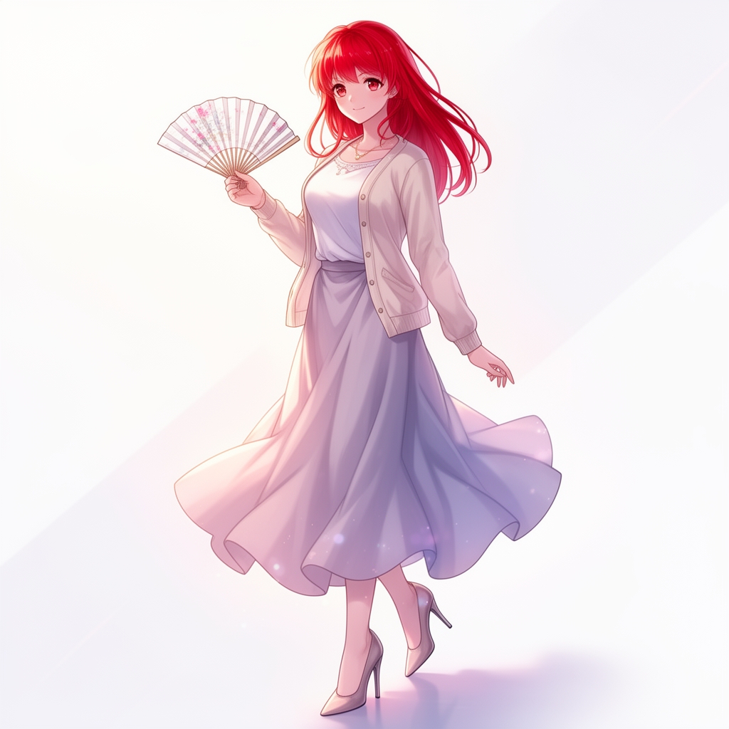 👩🏻‍🦰👠🪭5