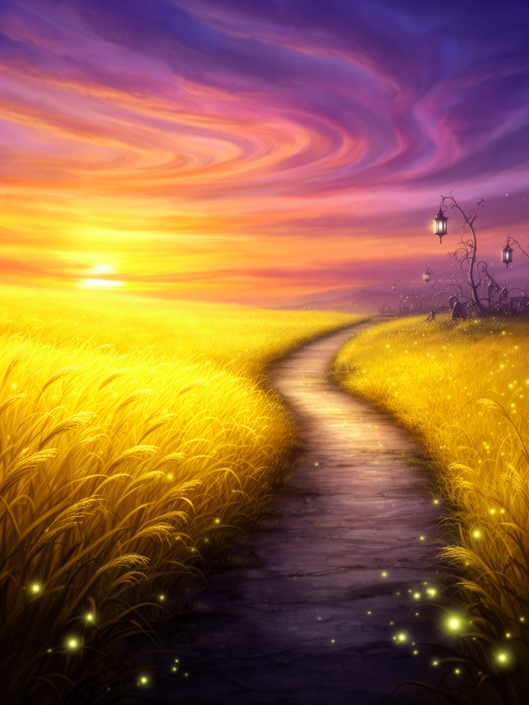 غروبی که از علف های زرد کنار جاده میبینیم 5