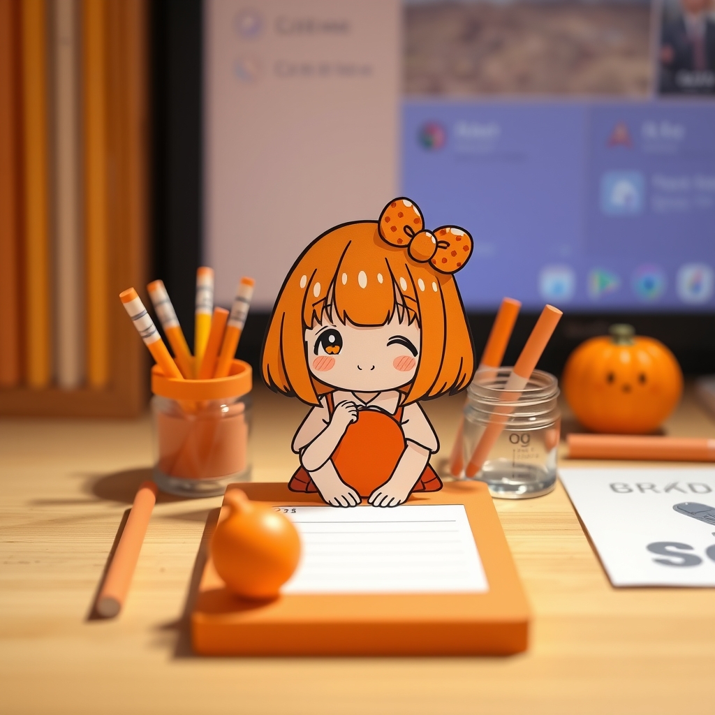 لوازم تحریری کیوت دختر هویجی 18