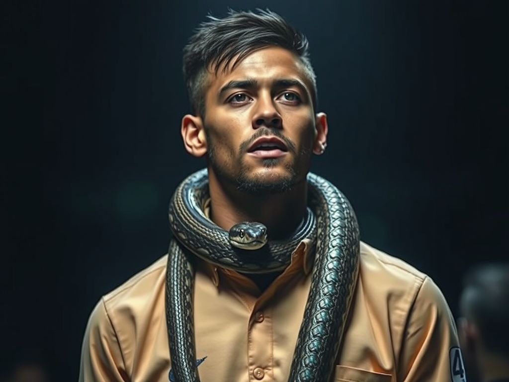 عکس مار در گردن نیمار7