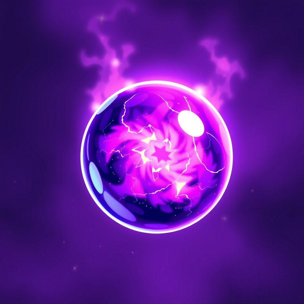 یک گوی جادویی زیبا که بنفش است10