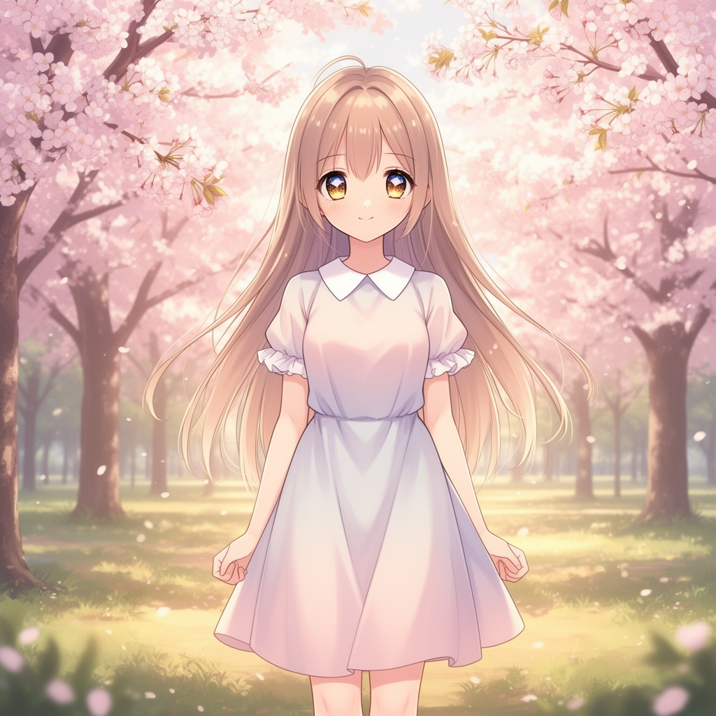 یک نقاشی از یک انیمه دختر زیبا و کیوت 4