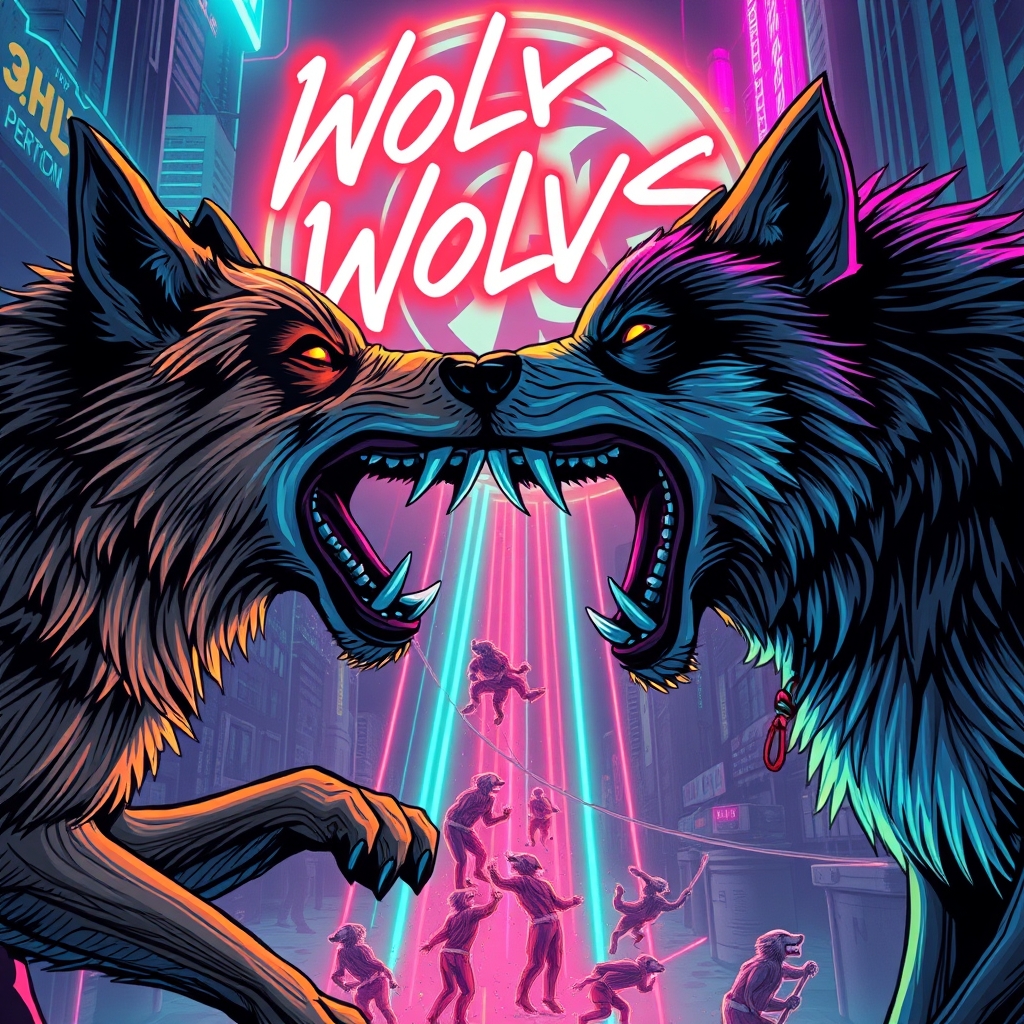 عکس سگها که با گرگها درگیر هستن21