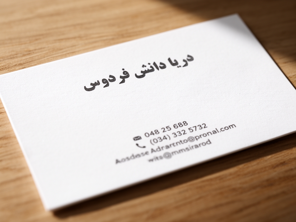 یه کارت که بالاش به انگلیسی زده دریا دانش فردوس و پایینش زده باشه phone:09124863854
address:Boshehr,solhabad5