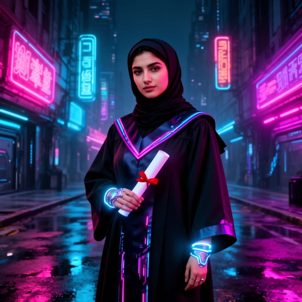 عکس در لباس فارغ‌التحصیل با حجاب ایرانی3